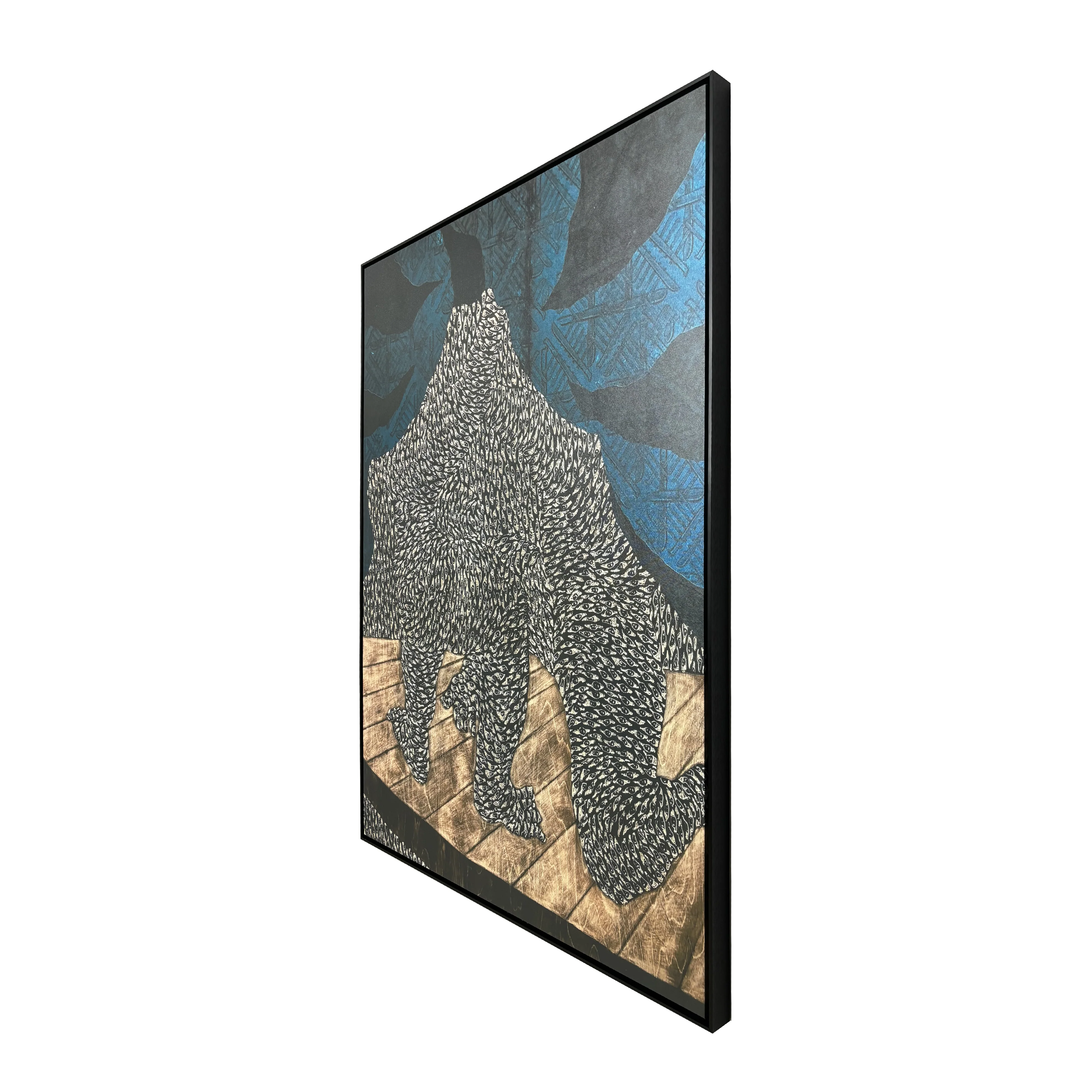 FOOT PRINTS ART FRAMED PRINT 112x150 CM - Image 3